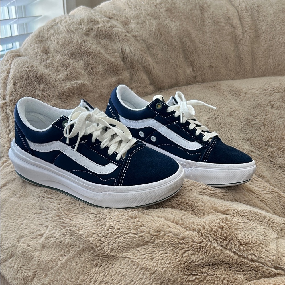Vans Navy and White Women’s Sneakers